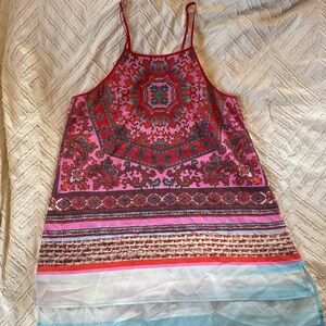 Clover Canyon Women’s Orange Sleeveless Blouse Top Size S Designer Tank boho